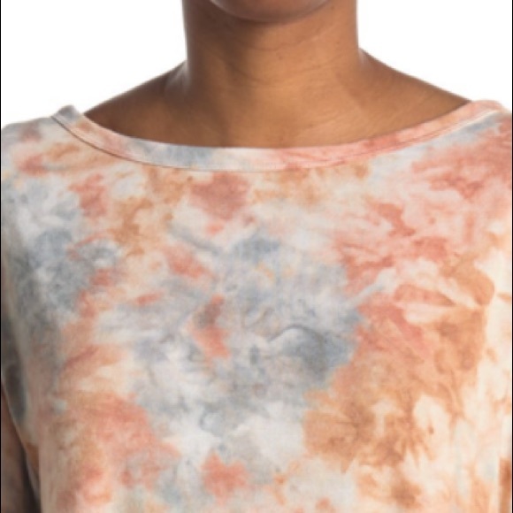 Tie Dye Sweatshirt by LUSH, Pockets, Lightweight, Warm Tones, Made in USA, NWOT - Picture 3 of 13